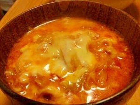 ★簡単☆余ったトマト煮でチーズトマトスープ★